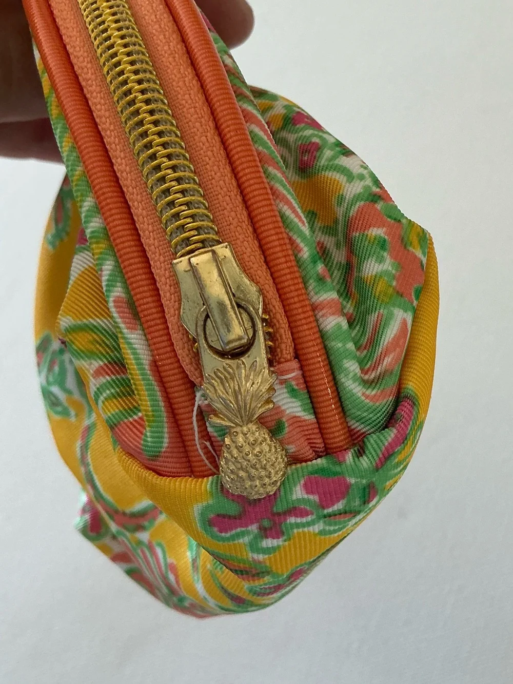Lilly Pulitzer Small Zip Cosmetic Pouch Makeup Bag Tropical Print
